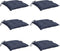 vidaXL - Stoelkussens - 6 - st - 40x40x7 - cm - oxford - stof - marineblauw