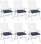 vidaXL - Stoelkussens - 6 - st - 40x40x7 - cm - oxford - stof - marineblauw