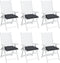 vidaXL - Stoelkussens - 6 - st - 40x40x7 - cm - oxford - stof - antracietkleurig