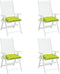 vidaXL - Stoelkussens - 6 - st - 40x40x7 - cm - oxford - stof - heldergroen