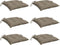 vidaXL - Stoelkussens - 6 - st - 40x40x7 - cm - oxford - stof - taupe