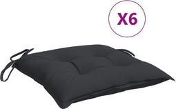 vidaXL-Stoelkussens-6-st-40x40x7-cm-oxford-stof-zwart