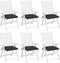 vidaXL - Stoelkussens - 6 - st - 40x40x7 - cm - oxford - stof - zwart
