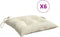 vidaXL - Stoelkussens - 6 - st - 40x40x7 - cm - stof - crèmewit