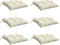 vidaXL - Stoelkussens - 6 - st - 40x40x7 - cm - stof - crèmewit