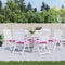 vidaXL - Stoelkussens - 6 - st - 40x40x7 - cm - stof - roze