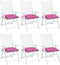 vidaXL - Stoelkussens - 6 - st - 40x40x7 - cm - stof - roze