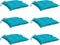 vidaXL - Stoelkussens - 6 - st - 40x40x7 - cm - stof - turquoise