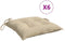 vidaXL - Stoelkussens - 6 - st - 50x50x7 - cm - oxford - stof - beige