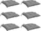 vidaXL - Stoelkussens - 6 - st - 50x50x7 - cm - oxford - stof - grijs