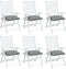 vidaXL - Stoelkussens - 6 - st - 50x50x7 - cm - oxford - stof - grijs
