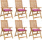 vidaXL - Stoelkussens - 6 - st - 50x50x7 - cm - oxford - stof - roze