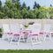 vidaXL - Stoelkussens - 6 - st - 50x50x7 - cm - oxford - stof - roze