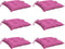 vidaXL - Stoelkussens - 6 - st - 50x50x7 - cm - oxford - stof - roze
