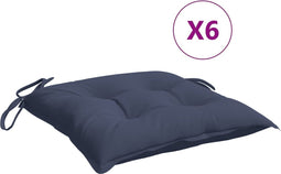 vidaXL - Stoelkussens - 6 - st - 50x50x7 - cm - oxford - stof - marineblauw
