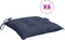 vidaXL - Stoelkussens - 6 - st - 50x50x7 - cm - oxford - stof - marineblauw
