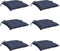 vidaXL - Stoelkussens - 6 - st - 50x50x7 - cm - oxford - stof - marineblauw
