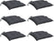 vidaXL - Stoelkussens - 6 - st - 50x50x7 - cm - oxford - stof - antracietkleurig