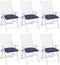 vidaXL - Stoelkussens - 6 - st - 50x50x7 - cm - oxford - stof - marineblauw