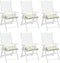 vidaXL - Stoelkussens - 6 - st - 50x50x7 - cm - oxford - stof - crèmewit