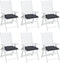 vidaXL - Stoelkussens - 6 - st - 50x50x7 - cm - oxford - stof - antracietkleurig