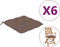 vidaXL - Stoelkussens - 6 - st - 50x50x7 - cm - oxford - stof - taupe