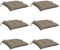 vidaXL - Stoelkussens - 6 - st - 50x50x7 - cm - oxford - stof - taupe