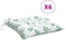 vidaXL - Stoelkussens - 6 - st - 50x50x7 - cm - stof - bladpatroon