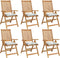vidaXL - Stoelkussens - 6 - st - 50x50x7 - cm - stof - bladpatroon