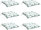 vidaXL - Stoelkussens - 6 - st - 50x50x7 - cm - stof - bladpatroon