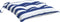 vidaXL - Stoelkussens - 6 - st - 50x50x7 - cm - stof - gestreept - wit - en - blauw