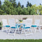 vidaXL - Stoelkussens - 6 - st - 50x50x7 - cm - stof - lichtblauw