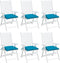 vidaXL - Stoelkussens - 6 - st - 50x50x7 - cm - stof - lichtblauw
