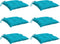 vidaXL - Stoelkussens - 6 - st - 50x50x7 - cm - stof - turquoise