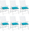 vidaXL - Stoelkussens - 6 - st - 50x50x7 - cm - stof - turquoise