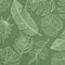 vidaXL - Stoelkussens - 6 - st - bladpatroon - 50x50x3 - cm - stof
