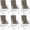 vidaXL - Stoelkussens - 6 - st - hoge - rug - 120x50x4 - cm - stof - gemêleerd - taupe