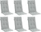vidaXL - Stoelkussens - 6 - st - hoge - rug - 120x50x4 - cm - stof - lichtgrijs