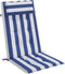 vidaXL - Stoelkussens - 6 - st - hoge - rug - gestreept - stof - oxford - wit - en - blauw