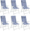 vidaXL - Stoelkussens - 6 - st - hoge - rug - gestreept - stof - oxford - wit - en - blauw