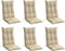 vidaXL - Stoelkussens - 6 - st - hoge - rug - oxford - stof - beige