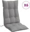 vidaXL - Stoelkussens - 6 - st - hoge - rug - oxford - stof - grijs