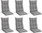 vidaXL - Stoelkussens - 6 - st - hoge - rug - oxford - stof - grijs