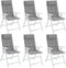 vidaXL - Stoelkussens - 6 - st - hoge - rug - oxford - stof - grijs