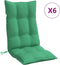 vidaXL - Stoelkussens - 6 - st - hoge - rug - oxford - stof - groen