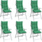 vidaXL - Stoelkussens - 6 - st - hoge - rug - oxford - stof - groen