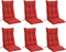 vidaXL - Stoelkussens - 6 - st - hoge - rug - oxford - stof - rood