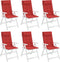 vidaXL - Stoelkussens - 6 - st - hoge - rug - oxford - stof - rood