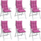 vidaXL - Stoelkussens - 6 - st - hoge - rug - oxford - stof - roze