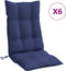 vidaXL - Stoelkussens - 6 - st - hoge - rug - oxford - stof - marineblauw